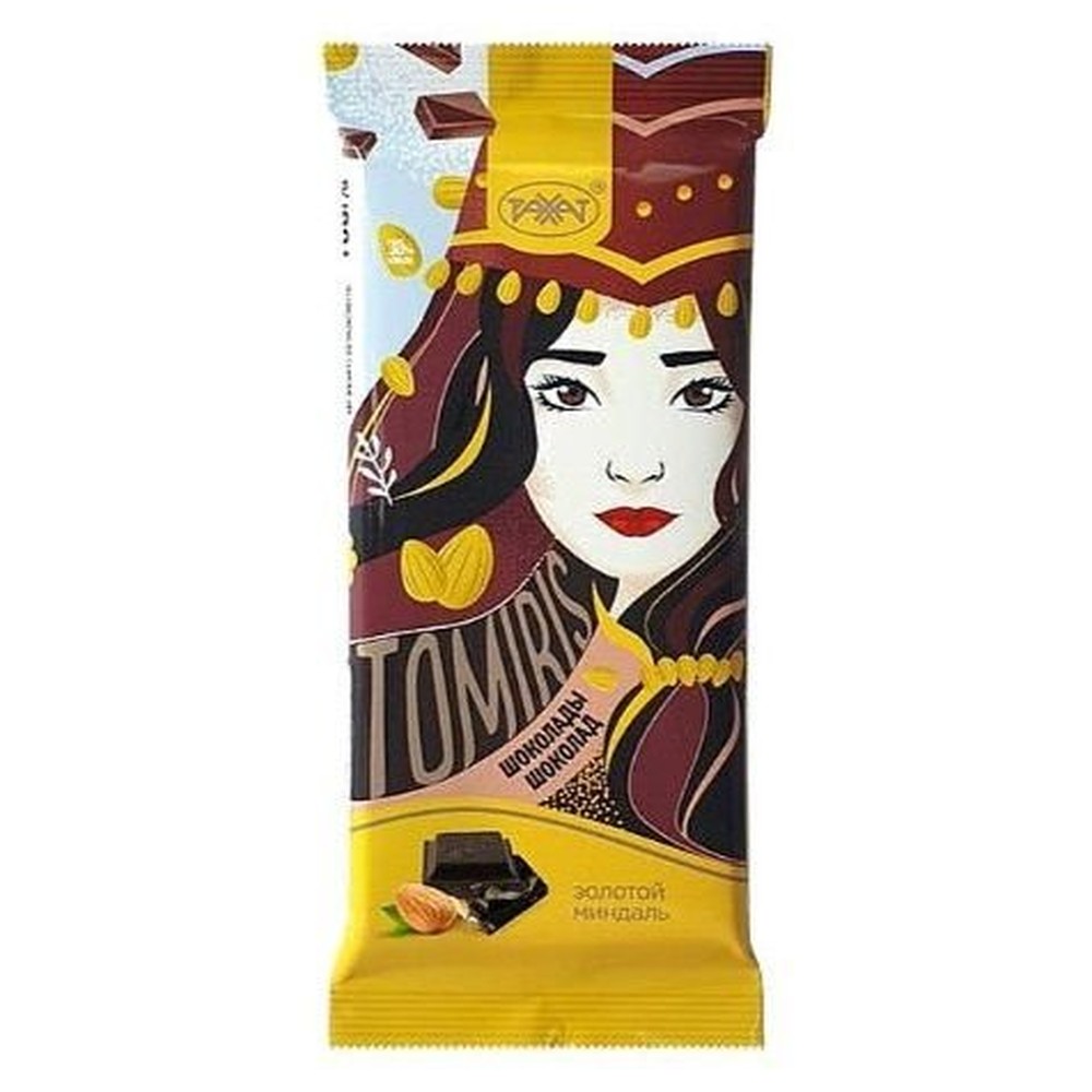 100Г ШОК TOMIRIS ЗОЛ МИНДАЛЬ