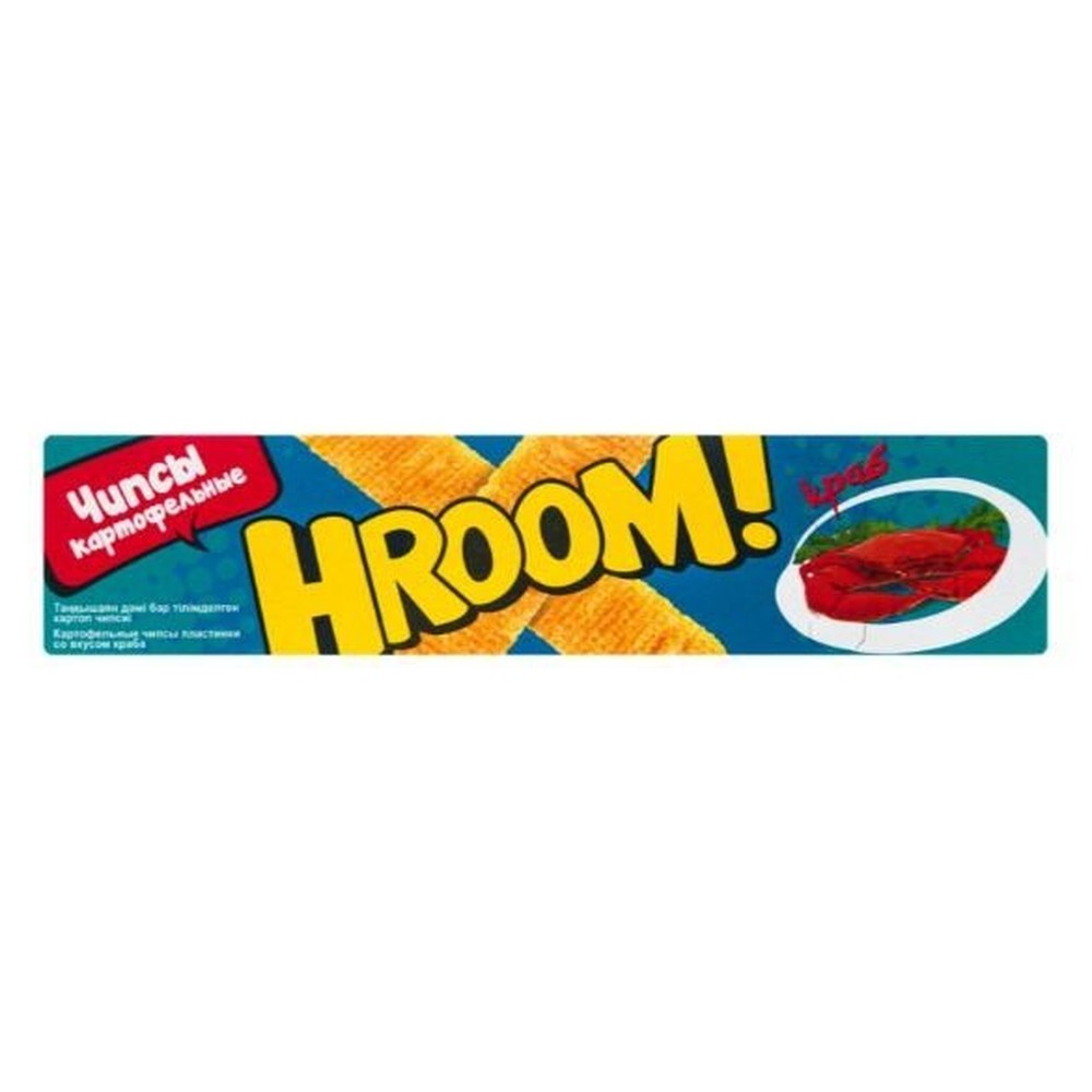 HROOM Картофельные чипсы пластинки краб 40 г.