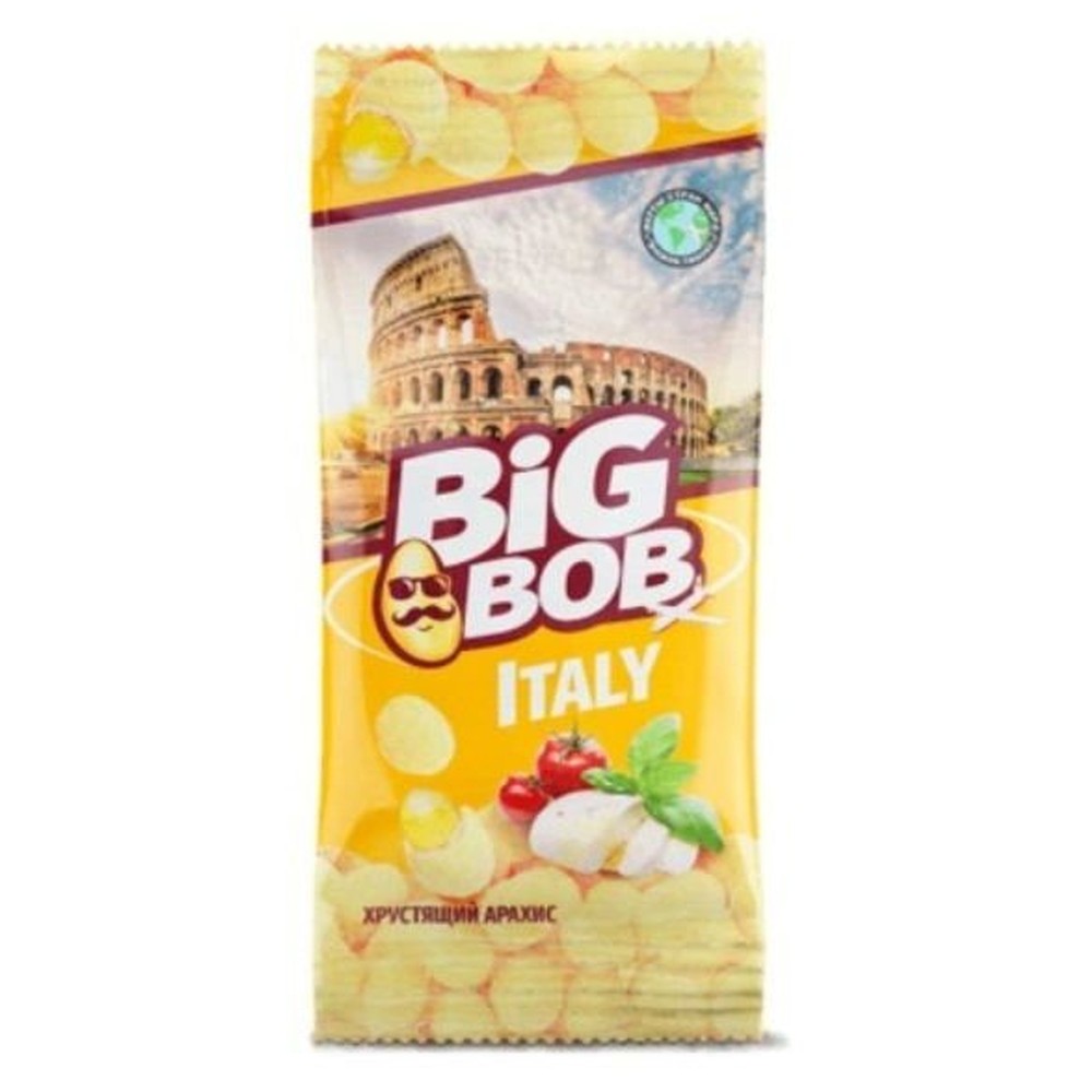 Арахис  Big Bob хрустящий со вкусом сыра "Вкус Италия" 50гр.