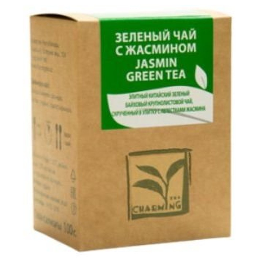 CHARMING TEA| Чай зеленый листовой  с жасмином, 100 гр  