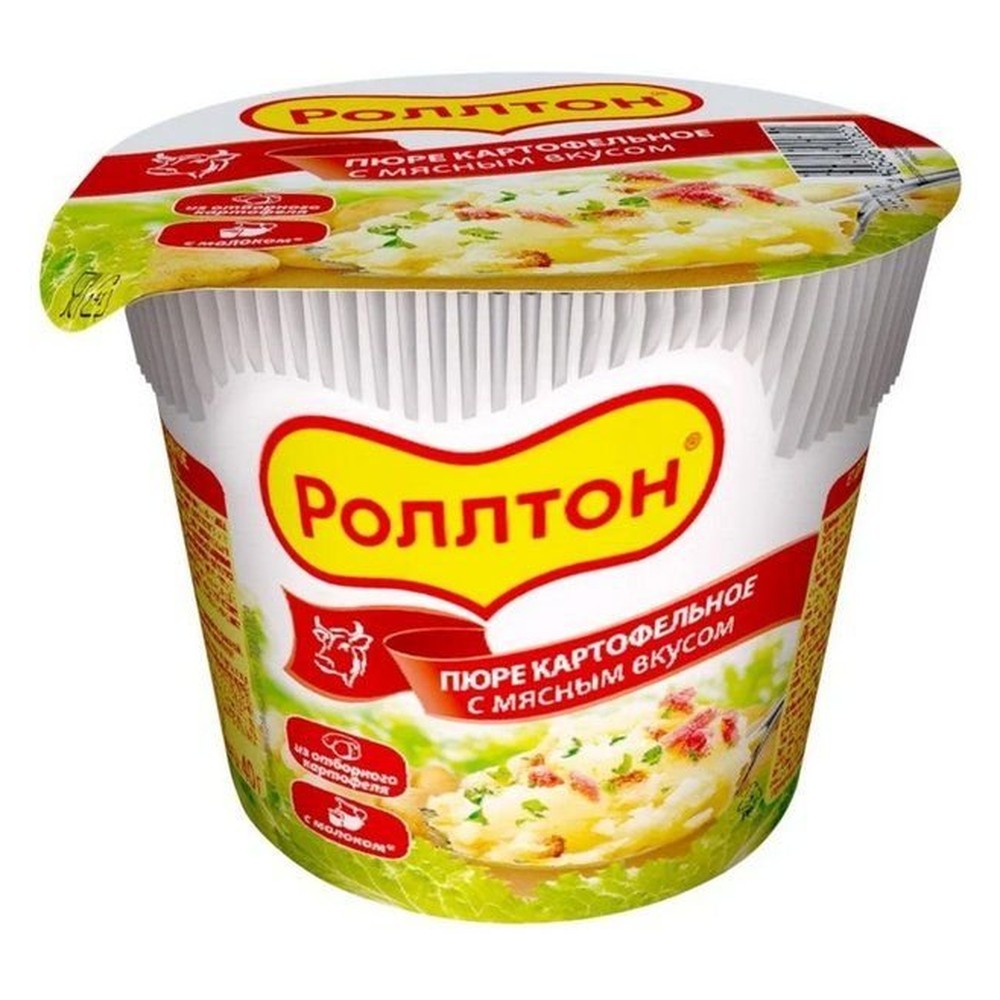 Пюре картофельное "Роллтон" с мясным вкусом, 40 г