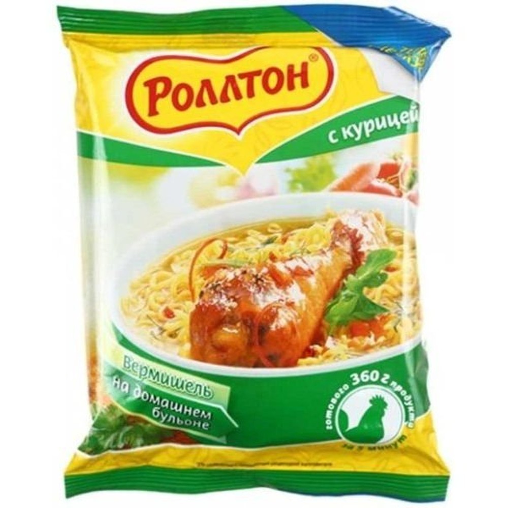 Вермишель Rollton быстрого приготовления со вкусом острой курицы 60г