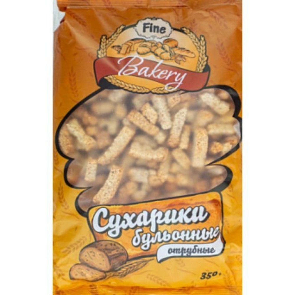 Сухари Fine Bakery бульонные отрубные 350 гр.