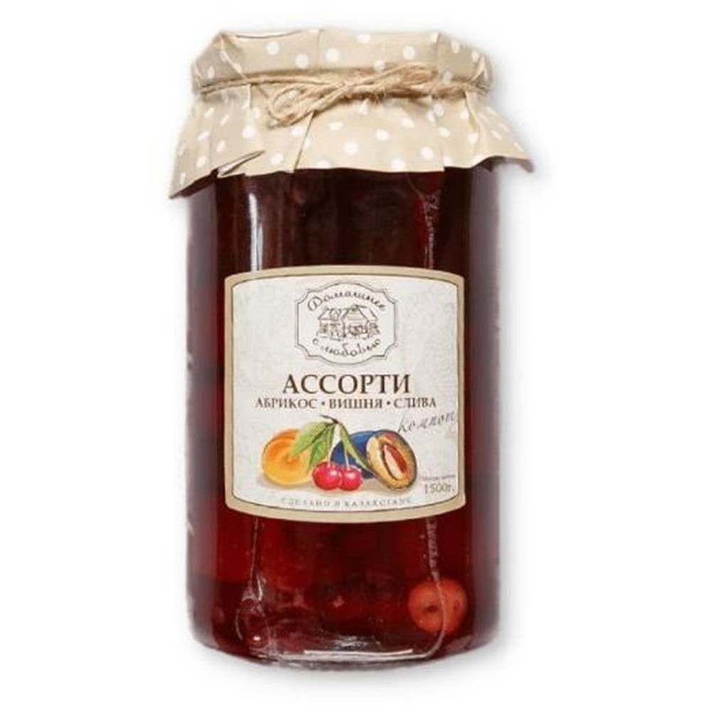 Компот "ДОМАШНЕЕ С ЛЮБОВЬЮ" Ассорти, 1500 гр