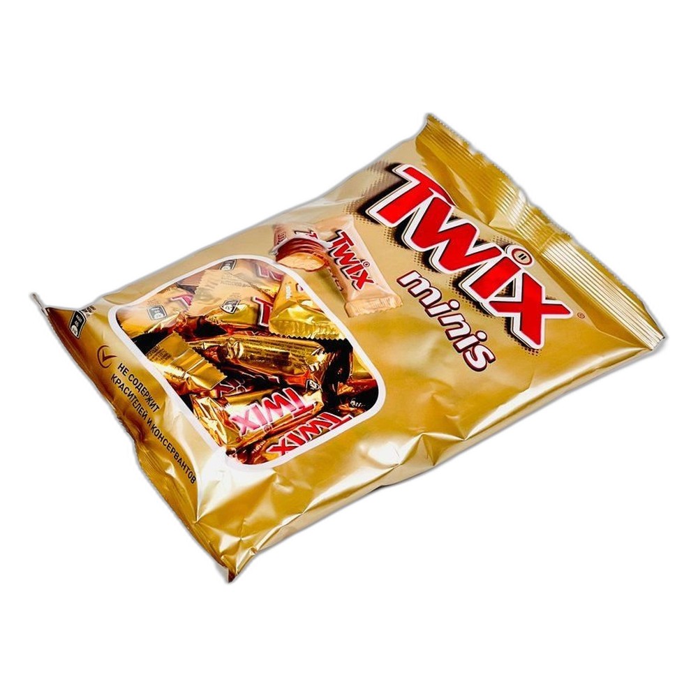 Twix Minis шоколадные конфеты, пакет 184г