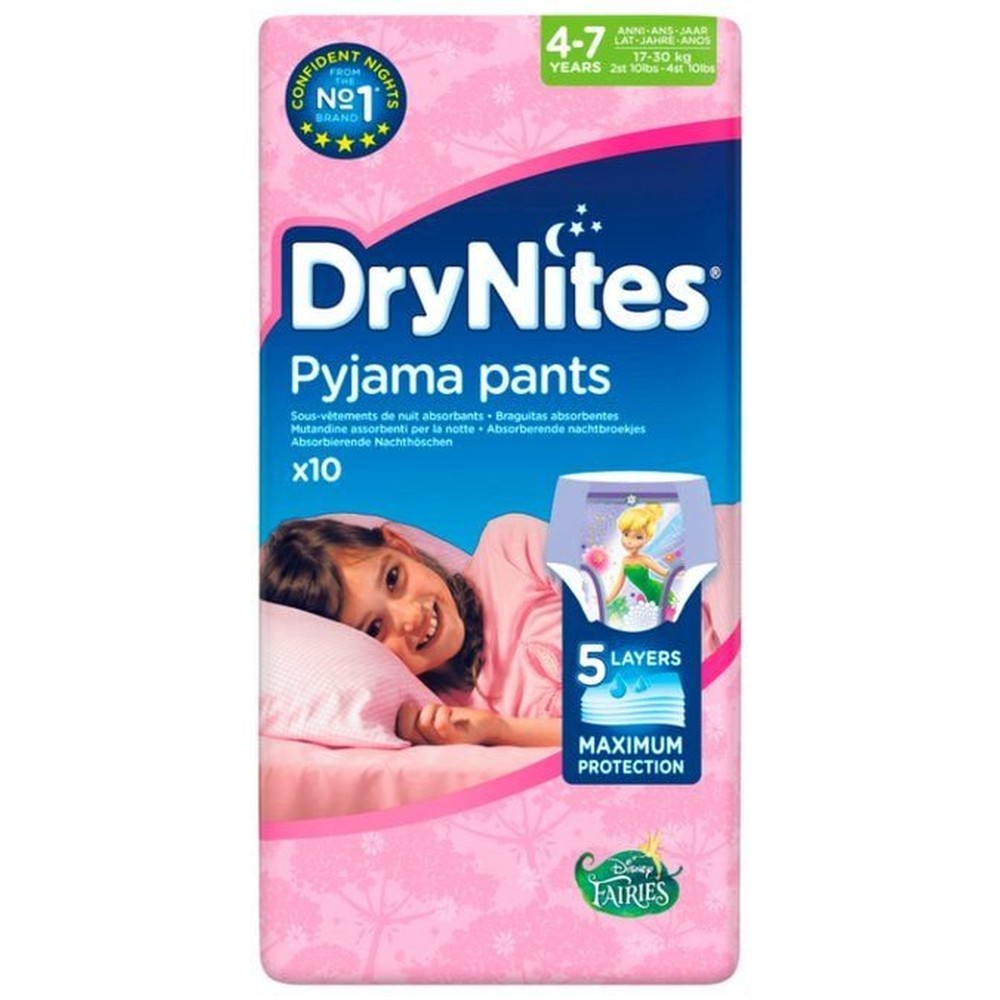 Подгузнки-трусики Huggies DryNites Феи 4-7 лет 10шт