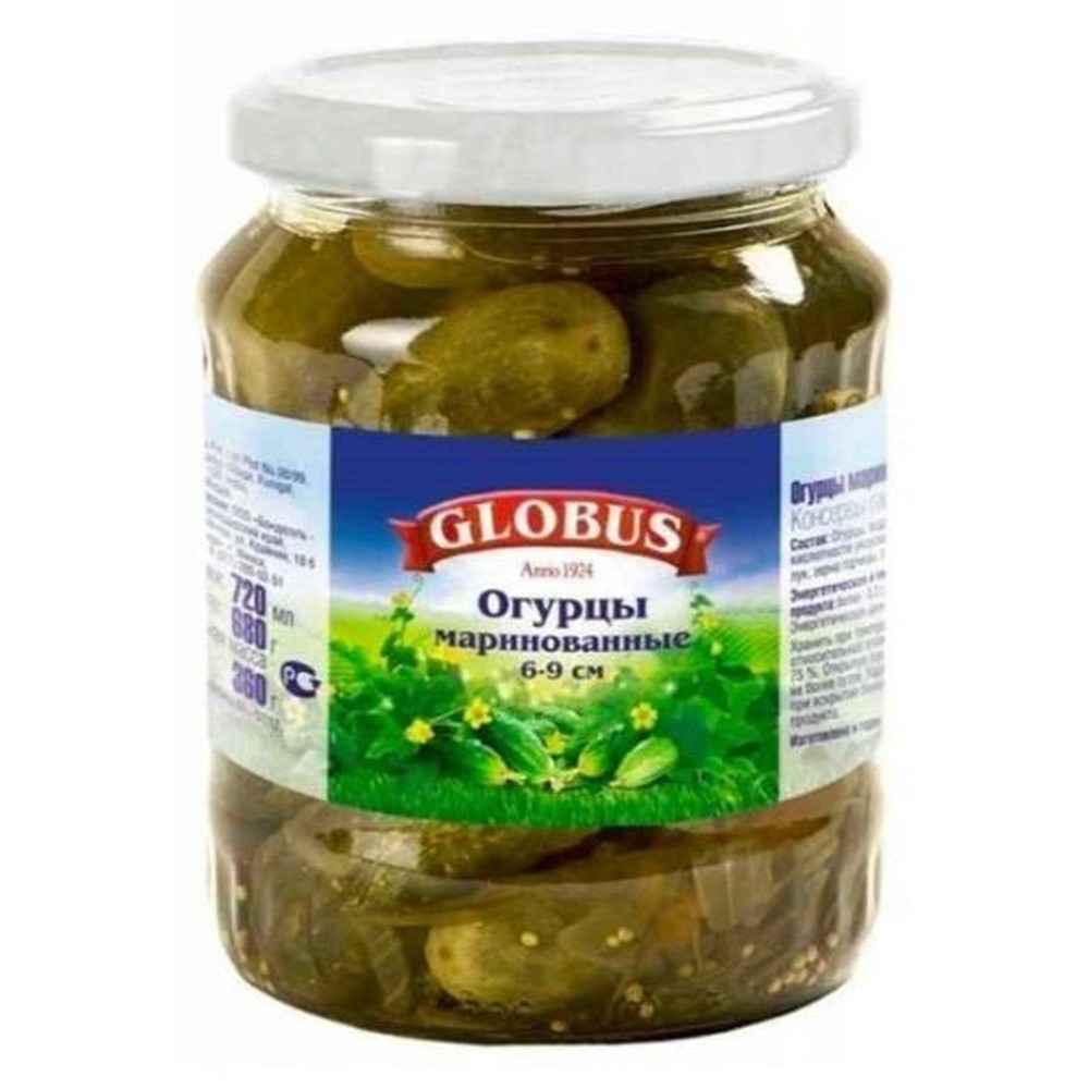 670Г ОГУРЦЫ МАРИНОВАННЫЕ GLOBUS