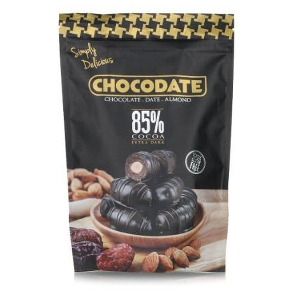 КОНФЕТЫ  CHOCODATE ФИНИКИ В ТЕМНОМ ШОК 85% 250Г