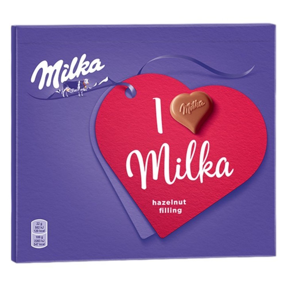 MILKA| конфеты с молочного шоколада "С ОРЕХОВОЙ НАЧИНКОЙ" 110г