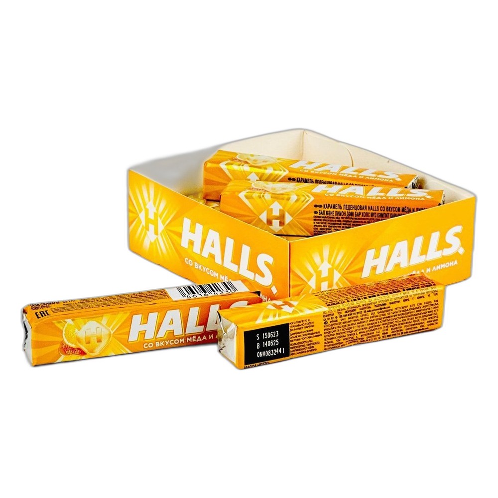 HALLS| леденцы "МЕД И ЛИМОН"