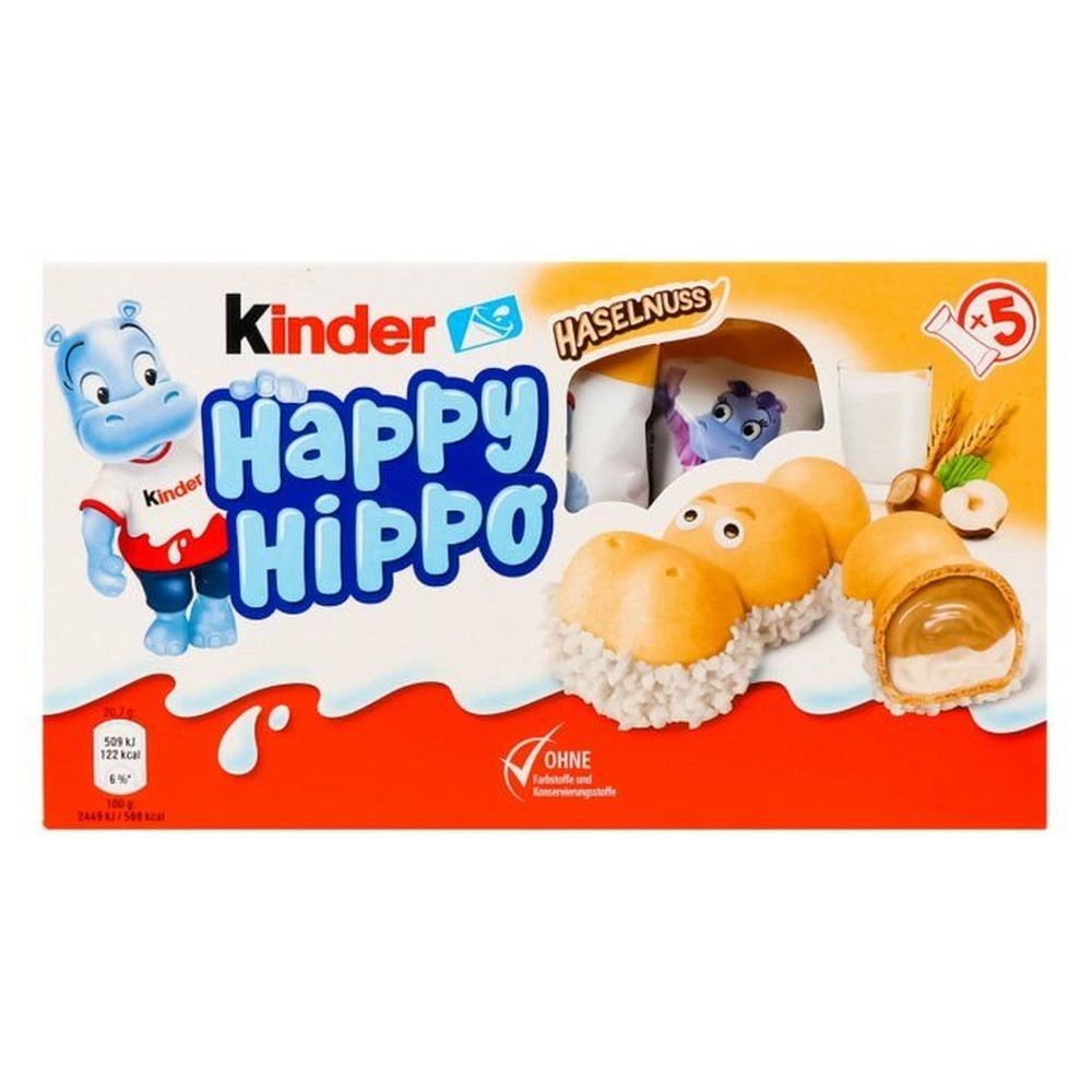 Вафли Kinder Happy Hippo Haselnuss 103,5 гр