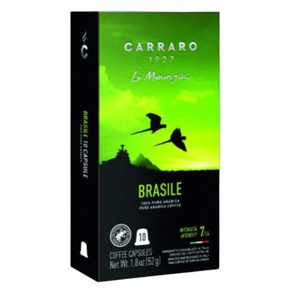 Кофе в капсулах Carraro Brasile для Nespresso, 10 шт. 95 г