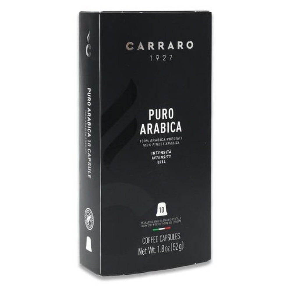 КОФЕ В КАПСУЛАХ CARRARO PURO ARABICA ДЛЯ NESPRESSO 10ШТ 95ГР