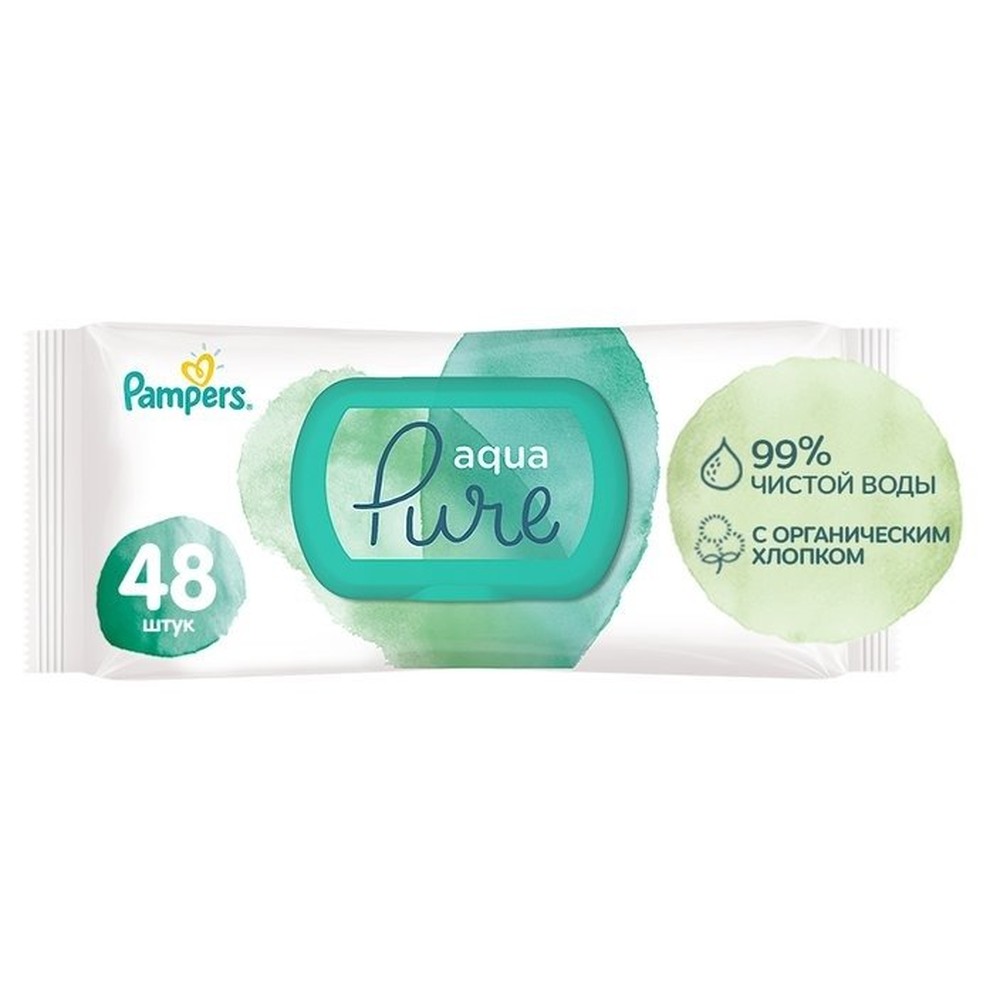 Детские важные салфетки Pampers Aqua Pure, 48 шт.