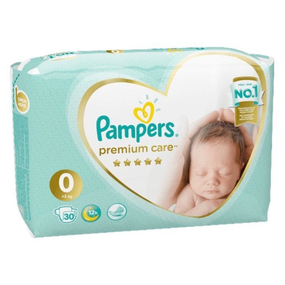 Подгузники Pampers Premium Care для новорожденных от 1,5 до 2,5 кг, 0 размер, 22 шт