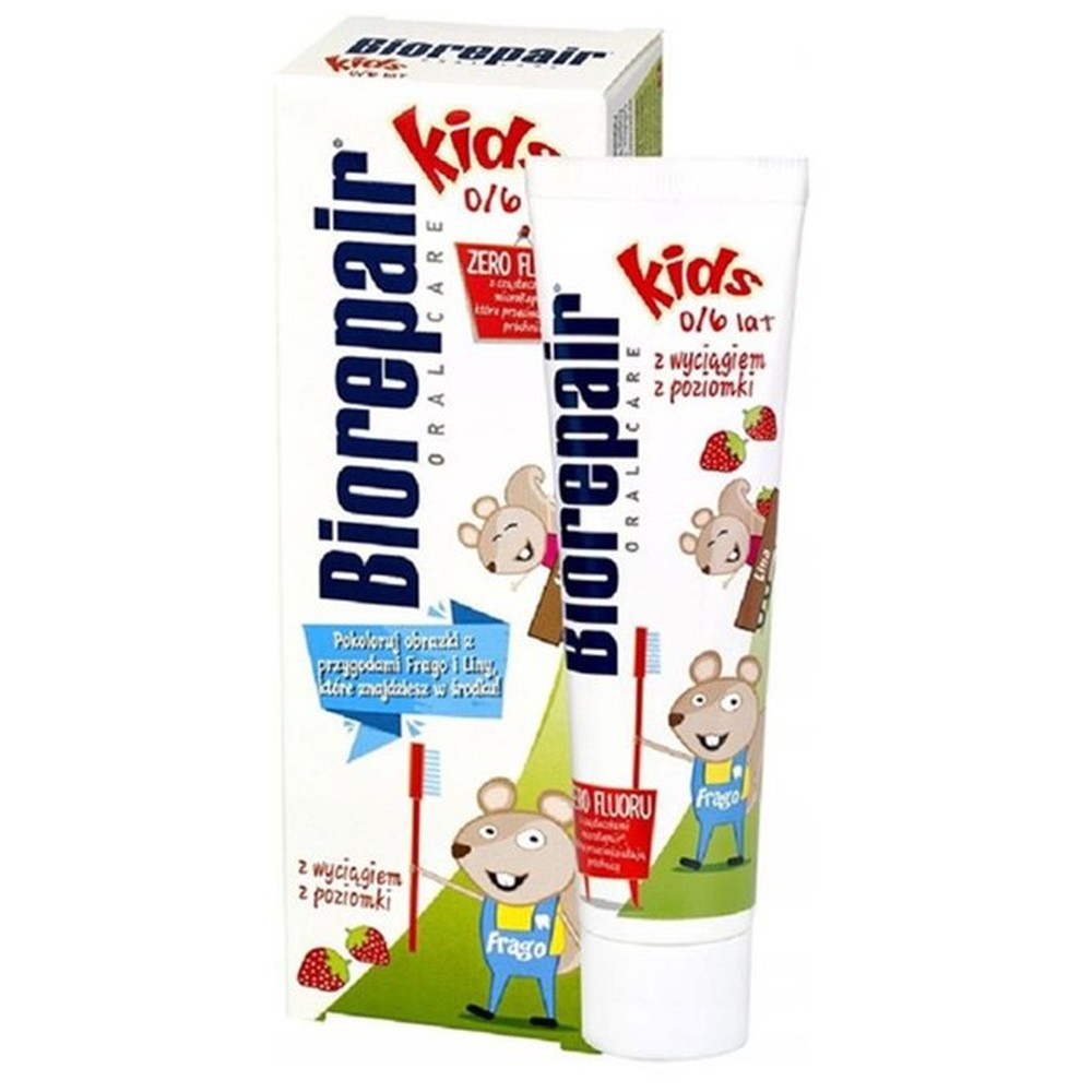 BIOREPAIR Паста зубная детская Клубника 0-6лет 50мл