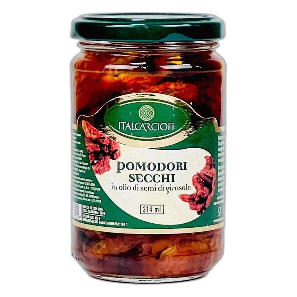 Вяленые помидоры ItalCarciofi В масле 314 МЛ