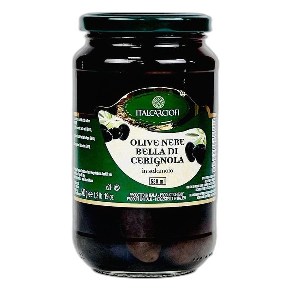 ItalCarciofi Оливки Гигантские Черные  580 мл.