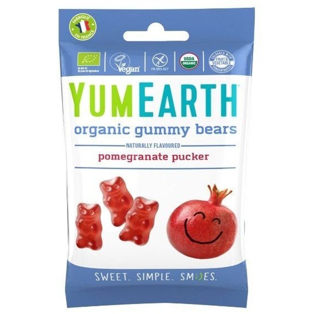 Конфеты жевательные YumEarth мишки гранат 50 г