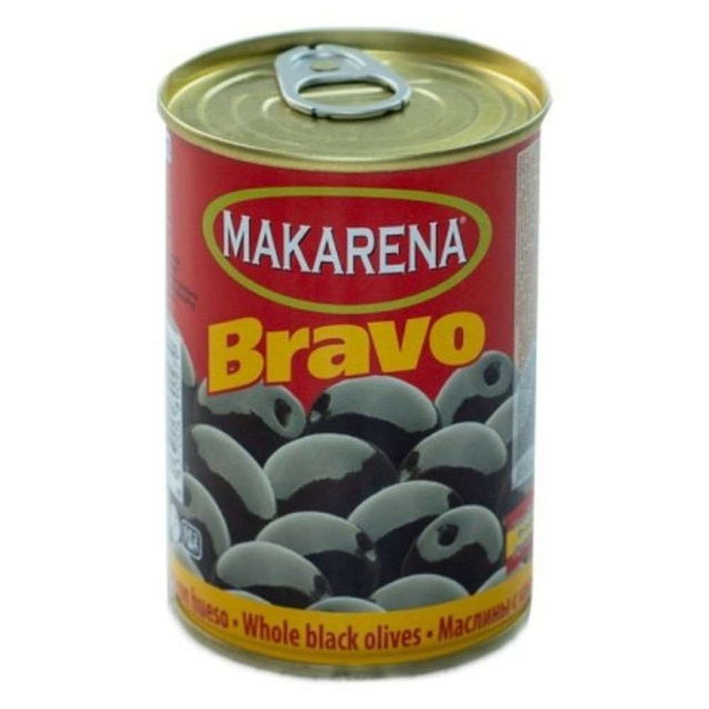Маслины Makarena Bravo черные без косточки 370мл