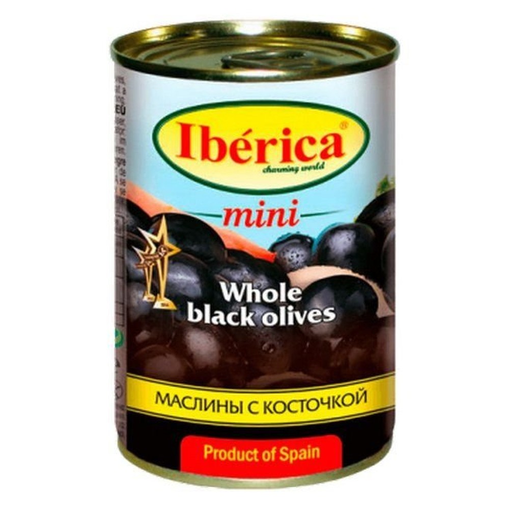 Маслины IBERIСA с косточкой крупные, 360г