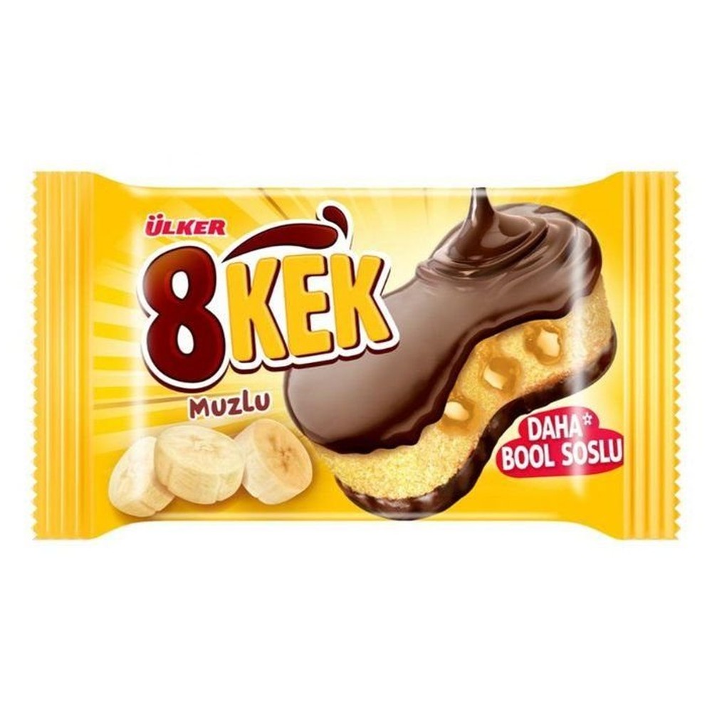 Кекс Ulker 8kek с бананом покрытый шоколадом 55гр.