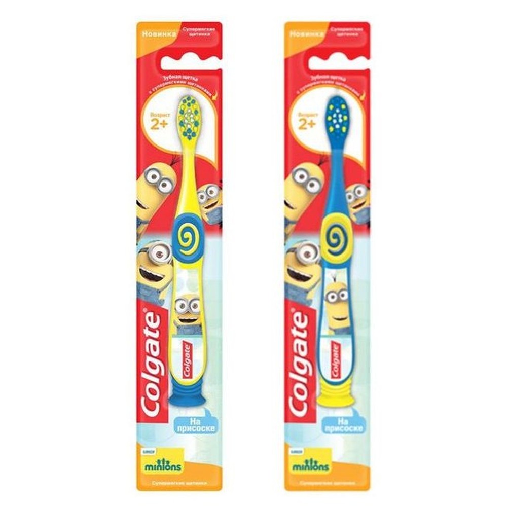 Зубная щетка Colgate Minions детская 2+, супермягкая