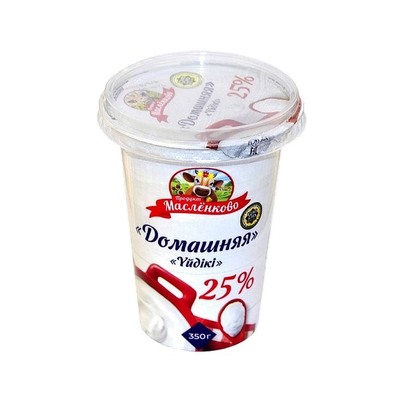 ПРОДУКТ СМЕТАННЫЙ МАСЛЁНКОВО ДОМАШНЯЯ 25% 350 Г